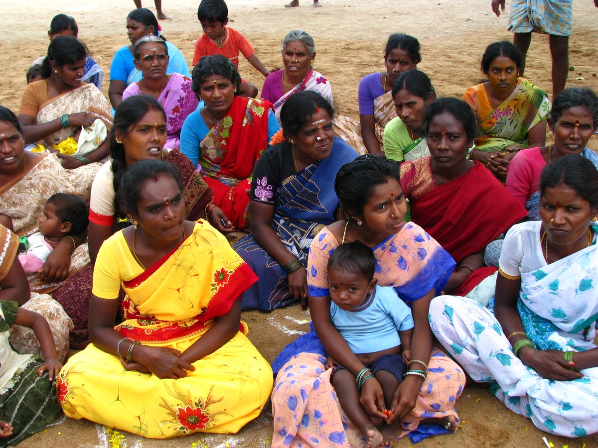 Rural women and youth engaged in vocational tailoring and enterprise skills